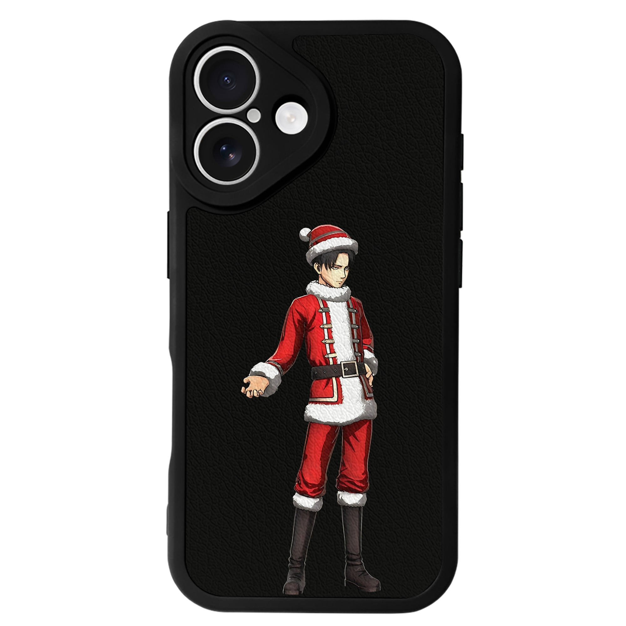 （画像用） 進撃の巨人 リヴァイ·アッカーマン Attack on Titan Levi Ackerman 【iPhone 16シリーズ対応】シリコンスマホケース（レザー調） 材質：シリコン